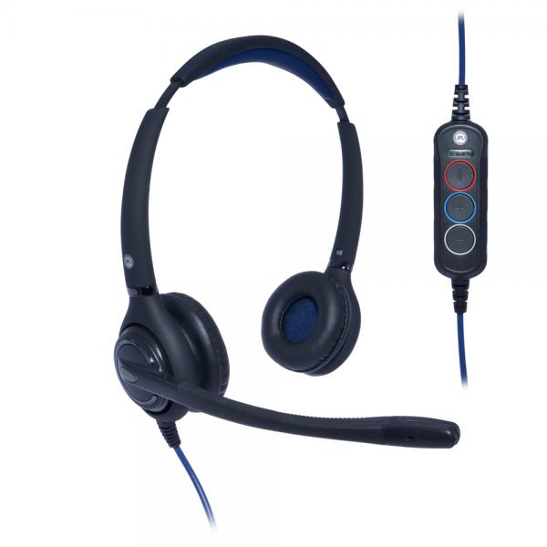 Jpl JpL-502S-Usb Auricolare Cablato A Padiglione Ufficio Usb Tipo A Nero, Blu (jpl 502s Binaural Usb Headset)