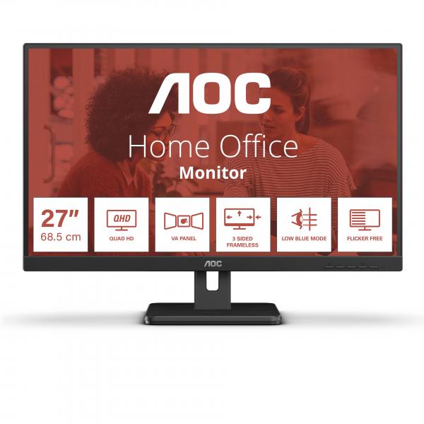 Aoc E3 Q27e3uam Monitor Pc 68,6 Cm [27] 2560 X 1440 Pixel Quad Hd Nero (aoc EssentiaL-Line - Wled 27 Va)