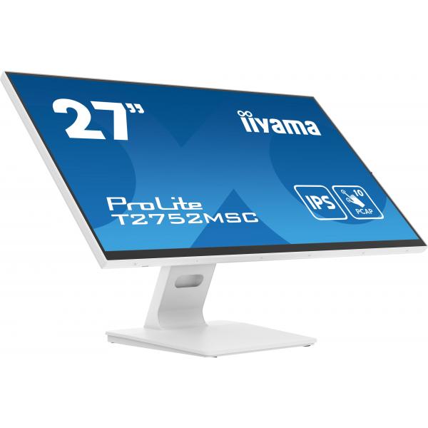 Iiyama Prolite T2752msC-W1 Monitor Pc 68,6 Cm [27] 1920 X 1080 Pixel Full Hd Led Touch Screen Bianco (27 Prolite T2752msC-W1 Touch Monitor - 27 White