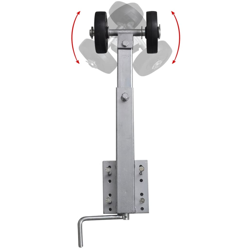 Set 2 Supporti Prua A Doppia Ruota Per Rimorchio Barca 59-84 cm - Image 4