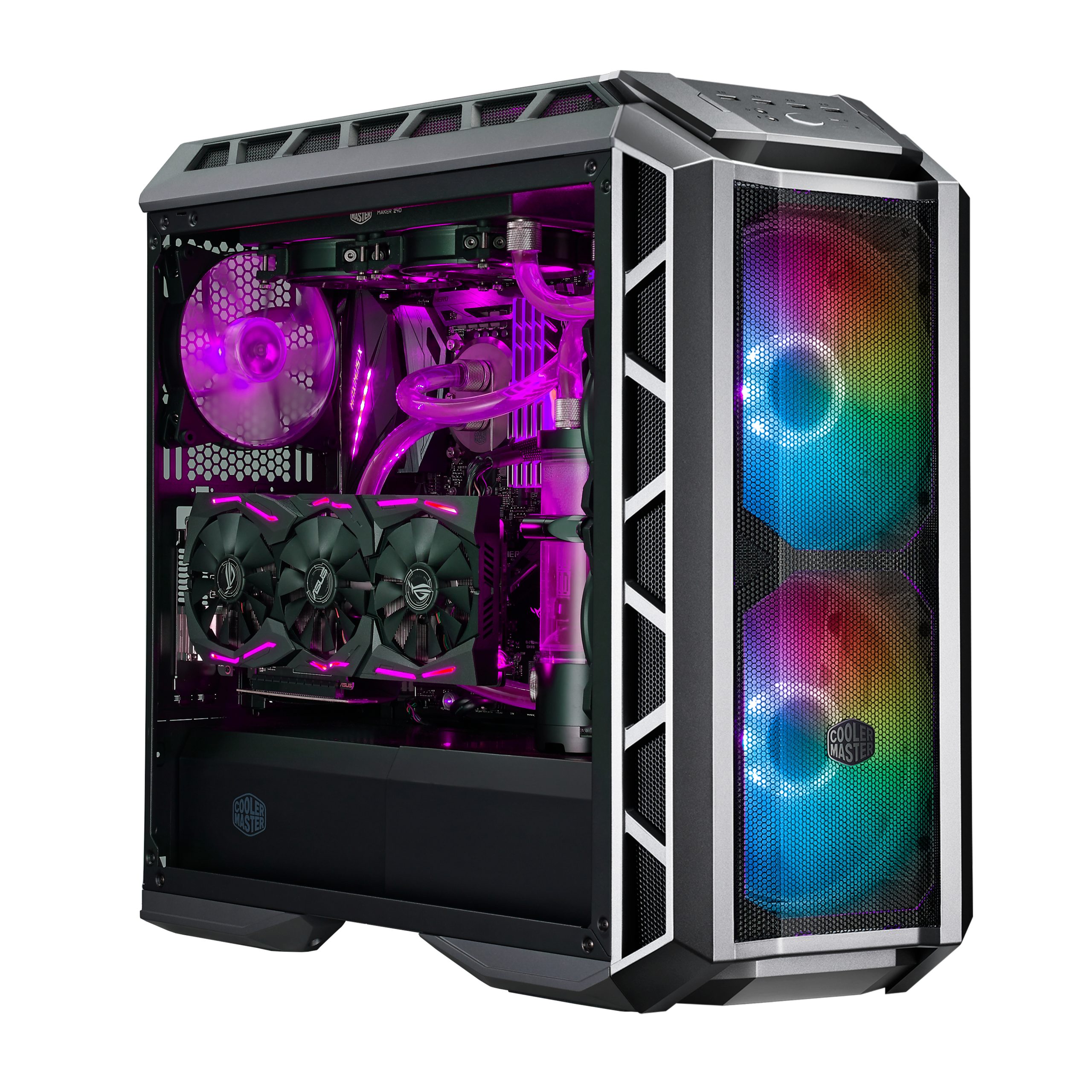 Coolermaster Cooler Master Mastercase H500p Mesh Midi Tower Gehäuse Mit Tg Seitenfenster