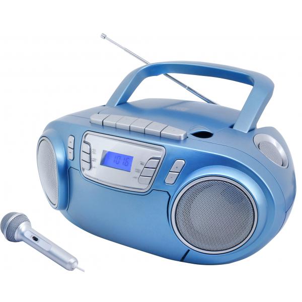Soundmaster Scd5800bl CD-Radio Ukw Ukw, Usb, Kassette, Radiorecorder Inkl. Mikrofon Blau