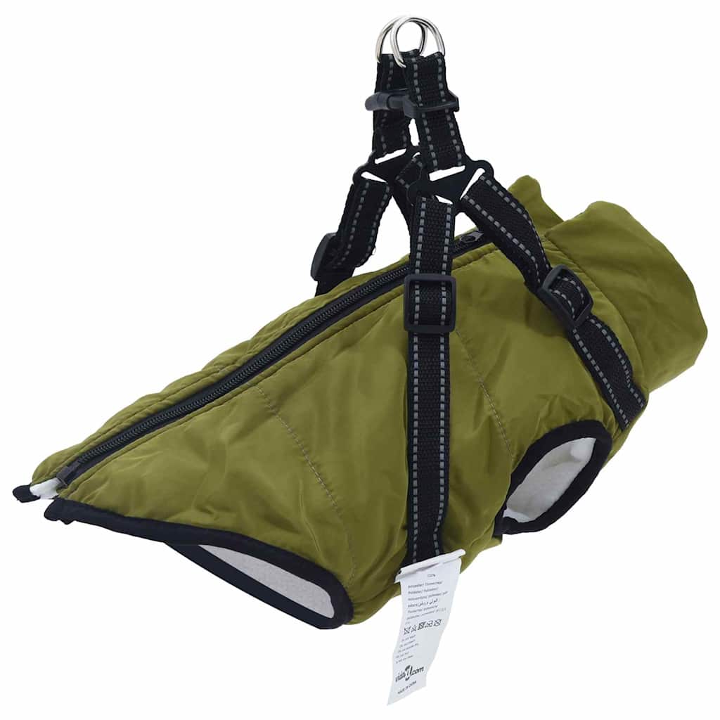 Cappotto Per Cani Verde Militare M Pile E Poliestere