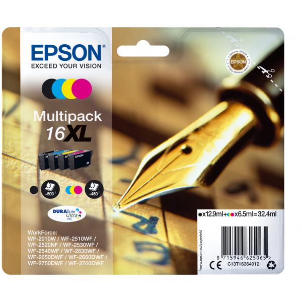 Epson 16xl Multipack 4er Pack Xl Schwarz, Gelb, Cyan, Magenta Tintenpatrone