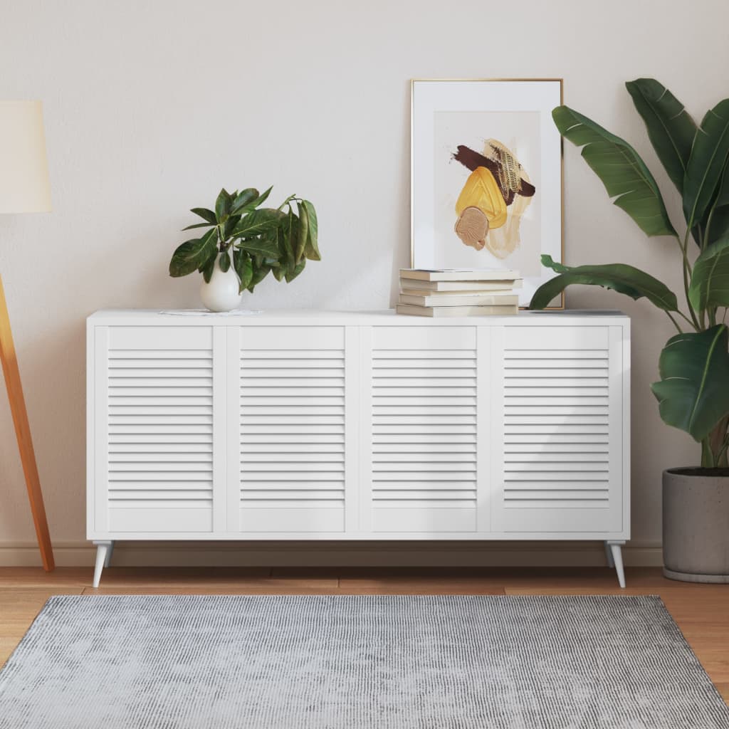 Ante A Lamelle 4 Pz Bianche 61,5x39,4 Cm In Legno Di Pino