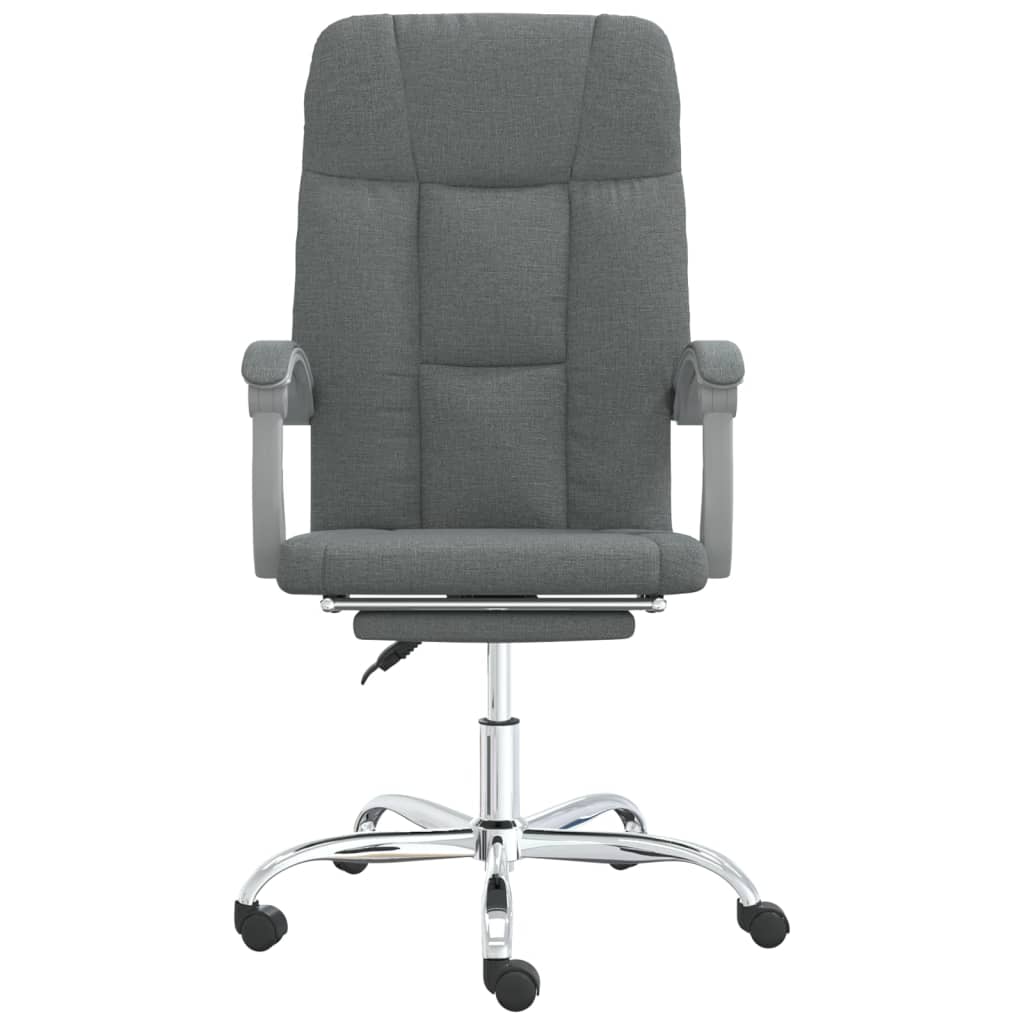 Sedia Da Ufficio Reclinabile Grigio Scuro In Tessuto - Image 3
