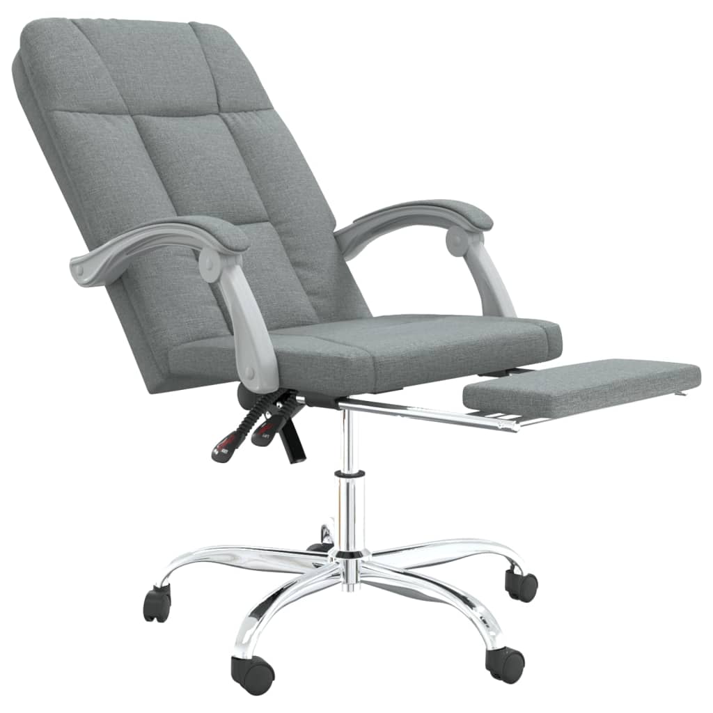 Sedia Da Ufficio Reclinabile Grigio Scuro In Tessuto - Image 5