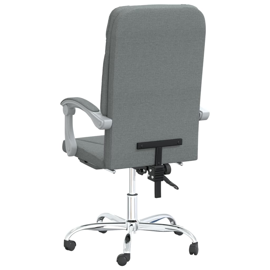 Sedia Da Ufficio Reclinabile Grigio Scuro In Tessuto - Image 4