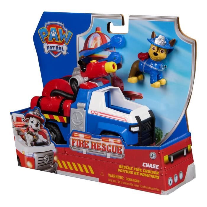 Personaggio Chase - Veicoli + 2 Proiettili - Età 3+ - Vigili Del Fuoco - Paw Patrol
