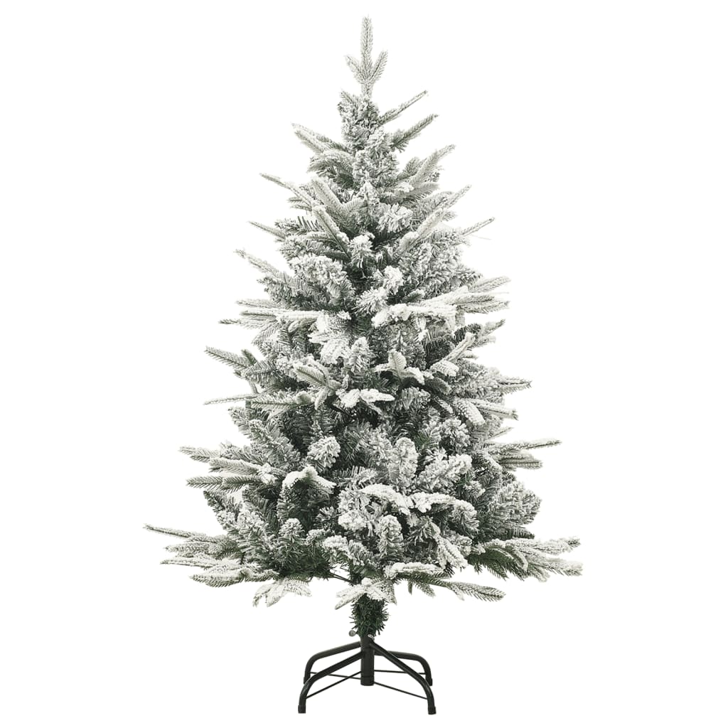 Albero Di Natale Artificiale Con Neve Verde 120 Cm Pvc E pe