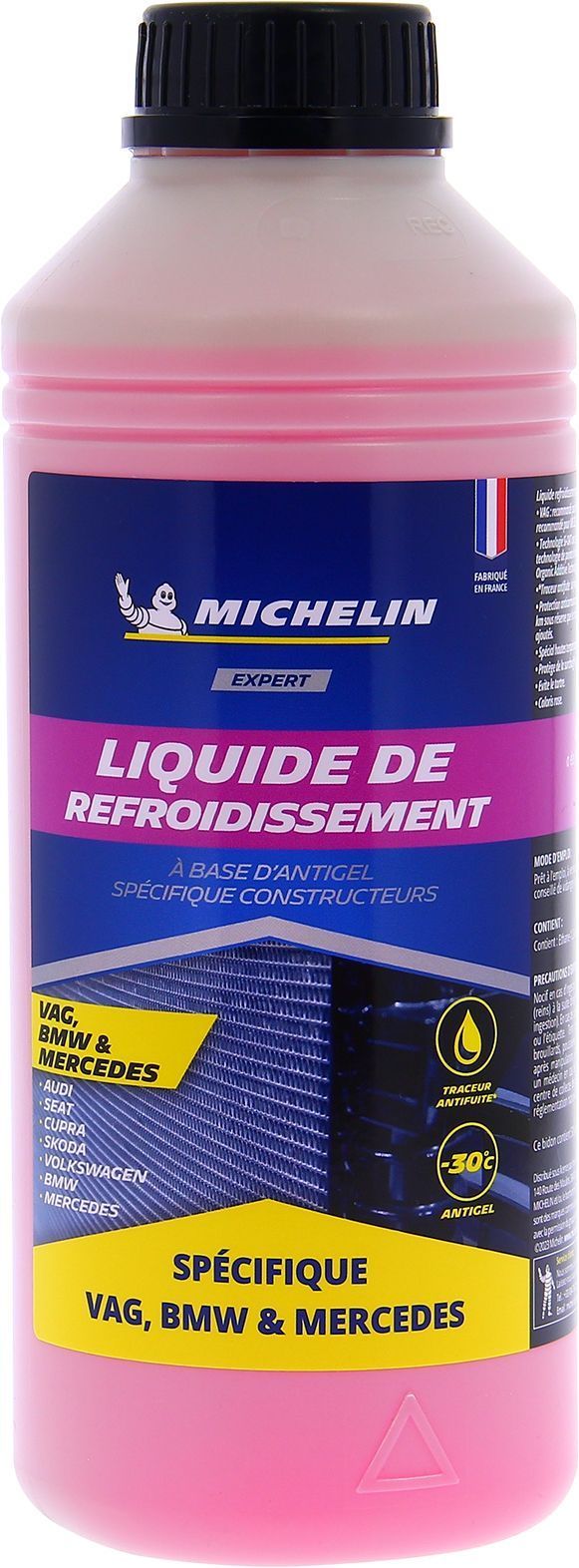 Liquido Di Raffreddamento - Michelin - Rosa - Conforme Agli Standard Vag Bmw Mercedes - 1l