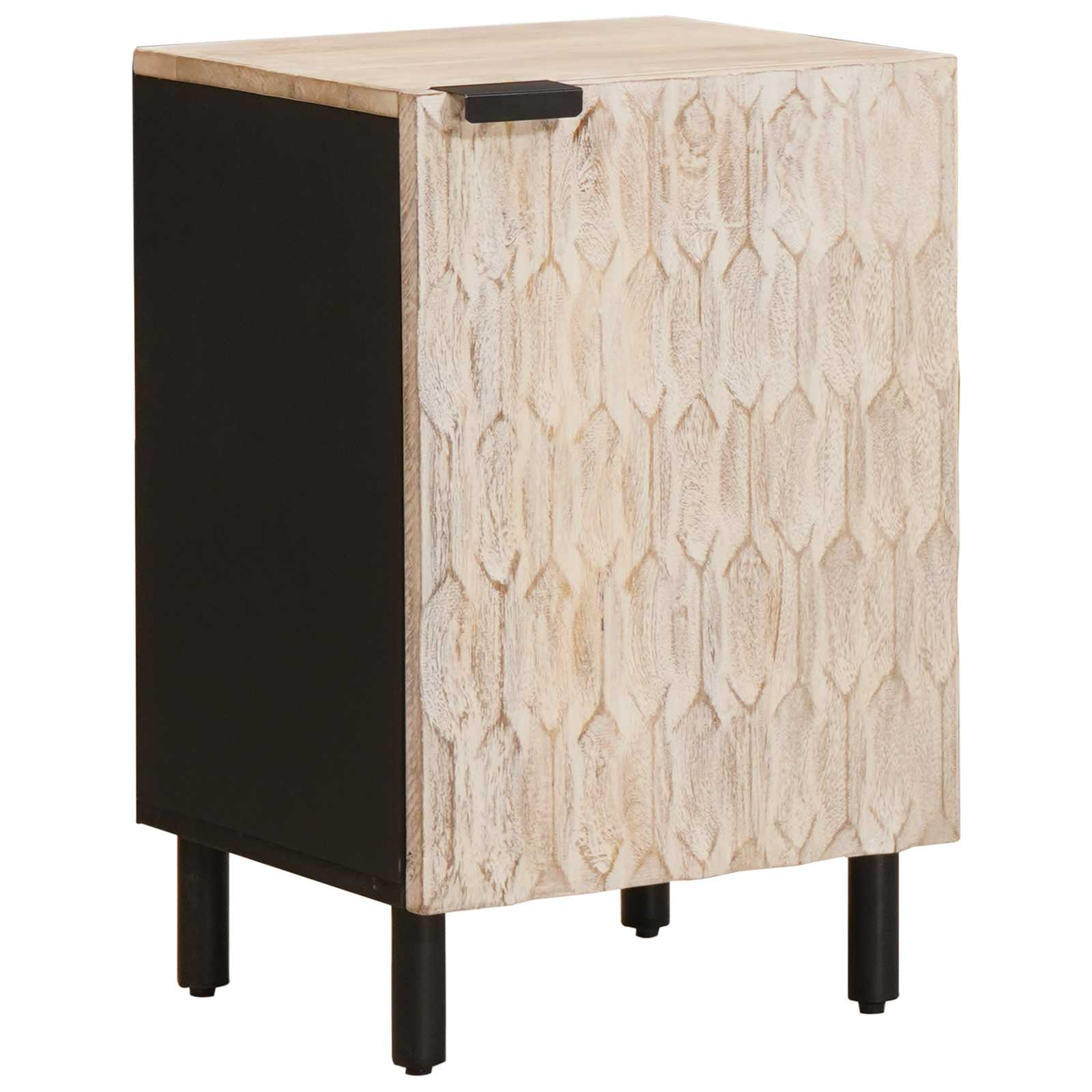 Mobile Da Bagno Bianco 38 X 33 X 58 Cm Legno Di Mango Massello