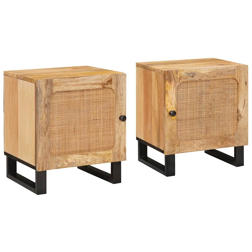 Armadio Da Notte 2 Pcs Naturale 40 X 33,5 X 46 cm