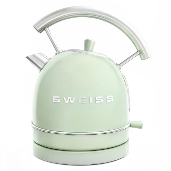 Bollitore Vintage - Sweiss - Ktl7 - 2200 W - 1,8 L - Base A 360° - Verde