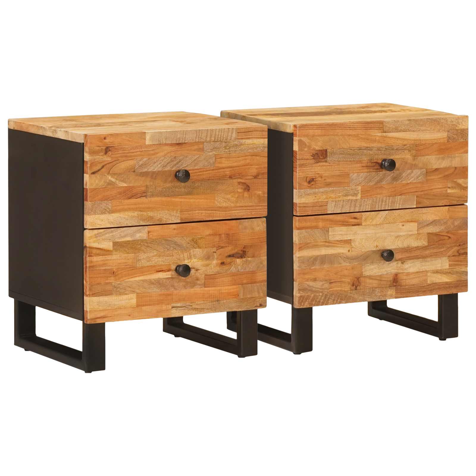 Armadio Da Notte Con Cassetto 2 Pcs Marrone 40 X 33,5 X 46 cm