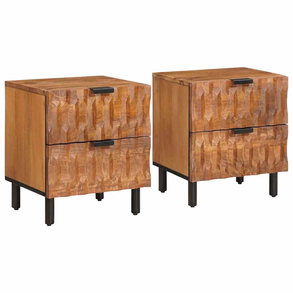 Armadio Da Notte Con Cassetto 2 Pcs Marrone 40 X 33,5 X 46 cm