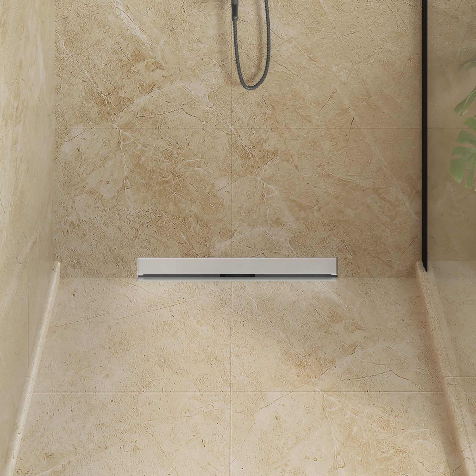 Scarico Doccia Da Parete Argento 60 Cm Acciaio Inox 304 - Image 3