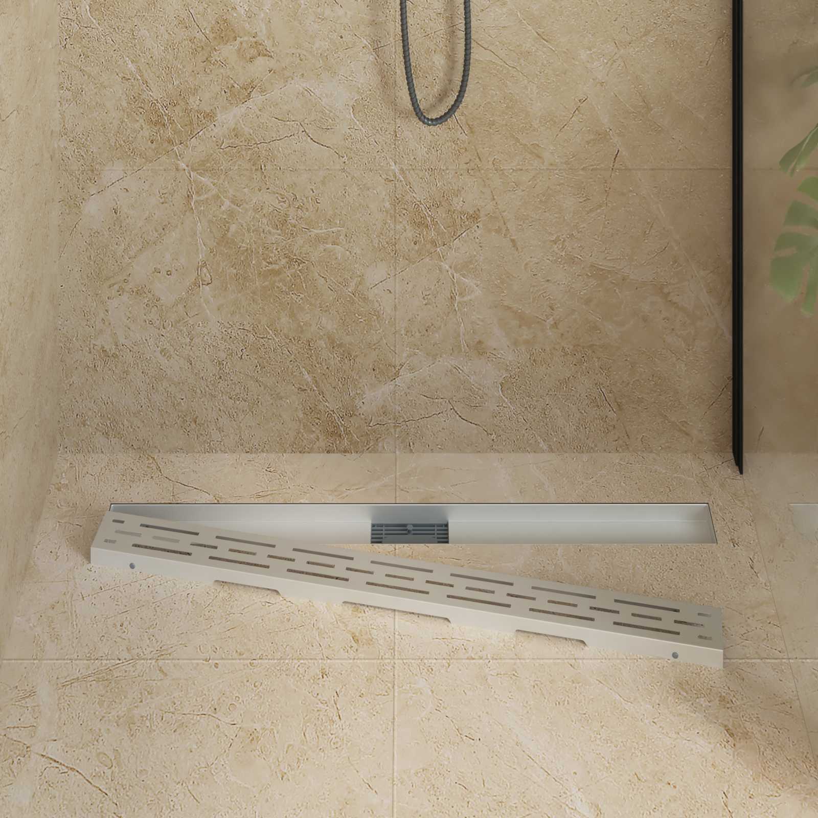 Drenaggio Doccia Con Copertura In Vetro Argento 90 cm - Image 3