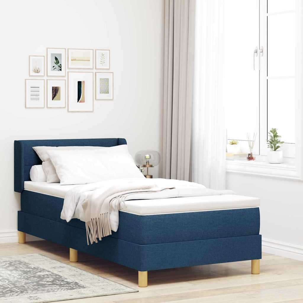 <strong>letto A Molle</Strong> Blu 90 X 190 Cm Tessuto