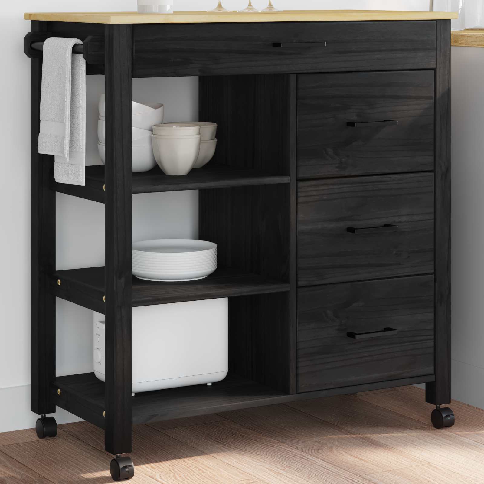 Carrello Da Cucina Nero - Image 3