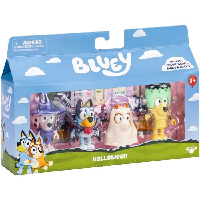 Set Di Figurine - Bluey - Costumi - 4 Figurine Articolate - Accessori Inclusi