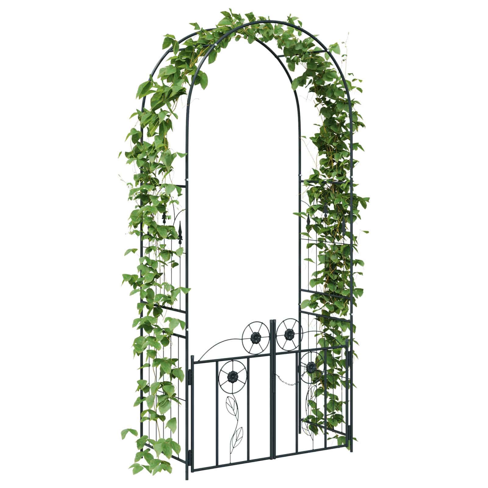 Arco Da Giardino Tinta Unita Nero 102 X 50 X 218 cm - Image 3