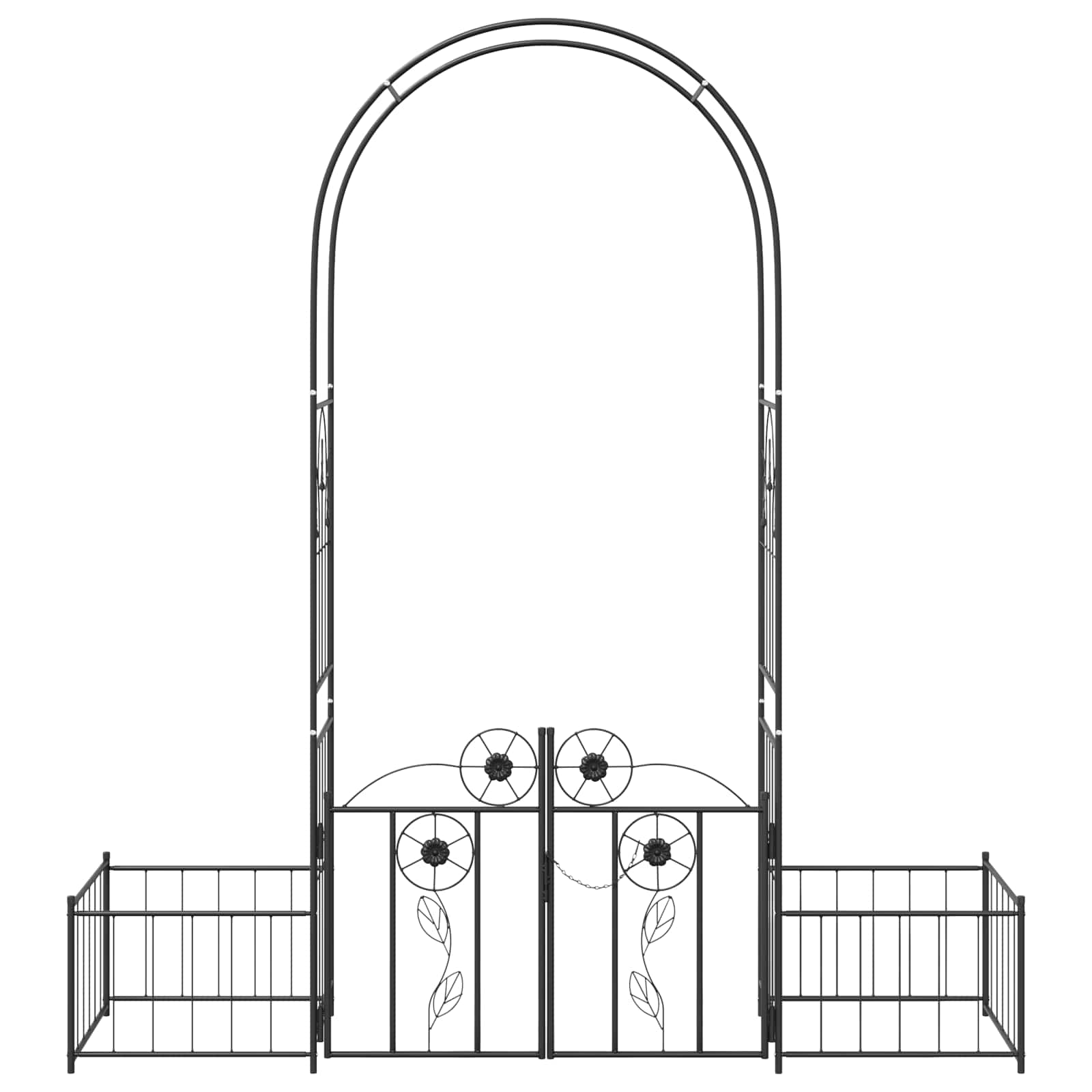 Arco Da Giardino Tinta Unita Nero 203 X 50 X 218 cm - Image 6