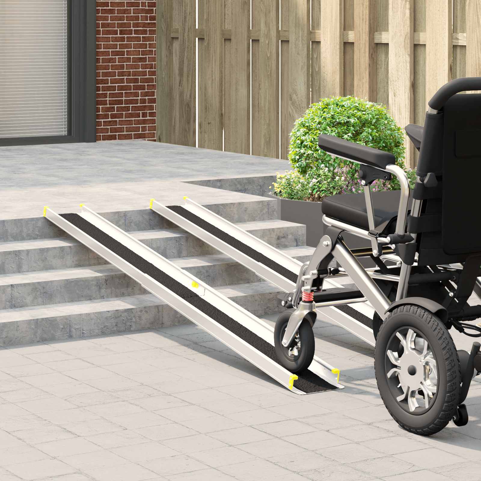 Rampa Per Sedia A Rotelle 2 Pcs Nero 213,5 X 19,5 X 5,5 cm - Image 3