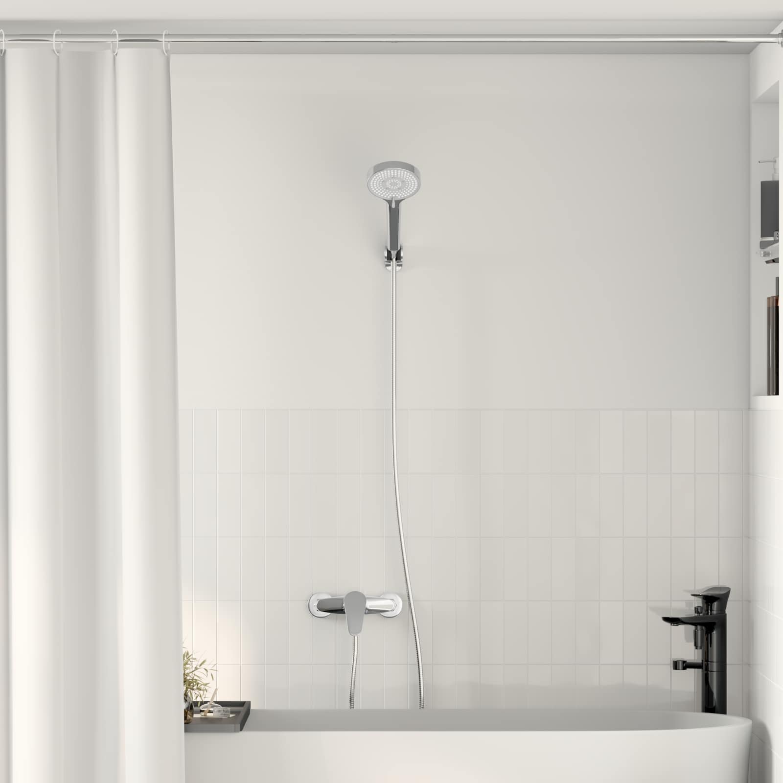 Set Di Doccia Con Soffione Cromo G 1 / 2 Pollici
