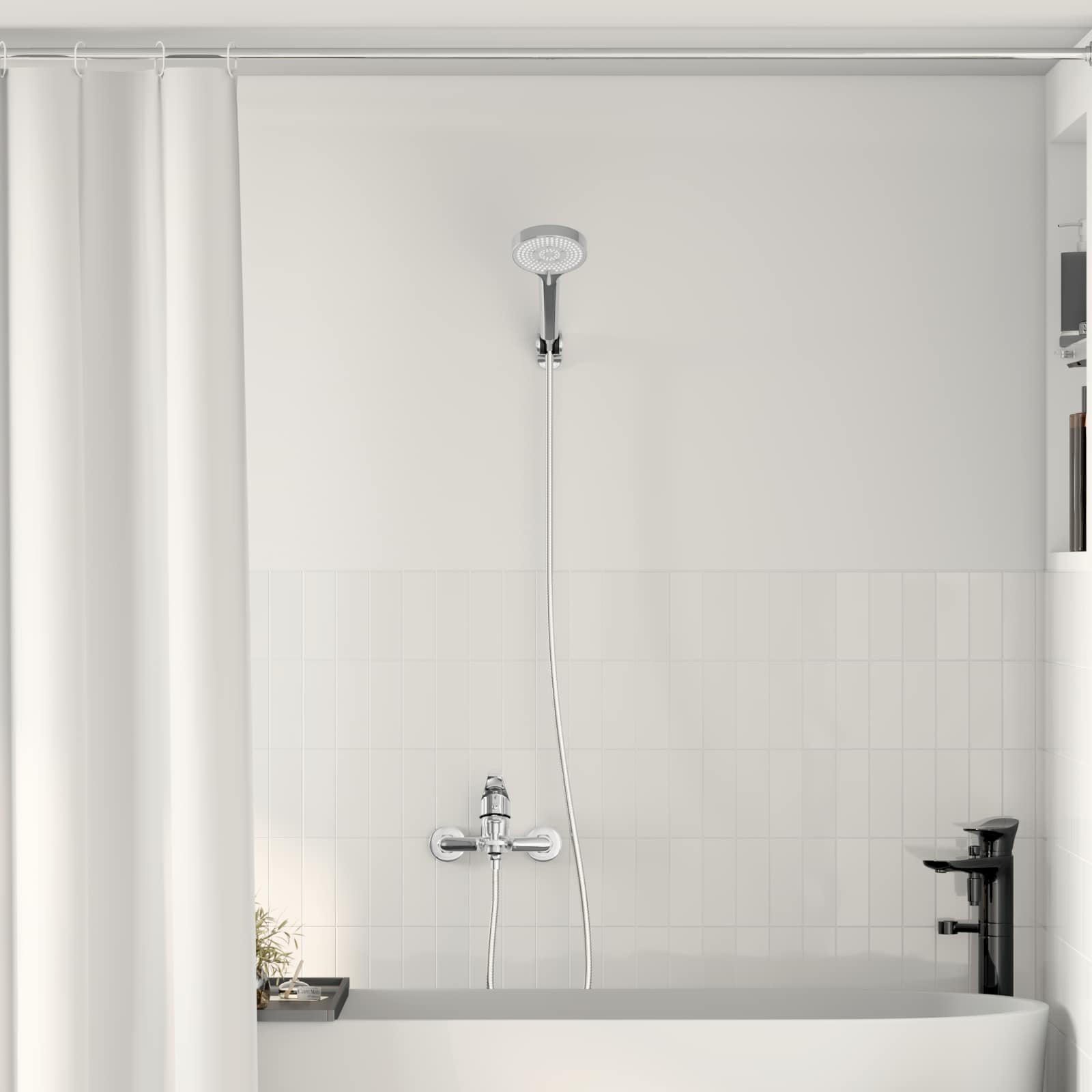 Set Di Doccia Con Soffione Cromo G 1 / 2 Pollici