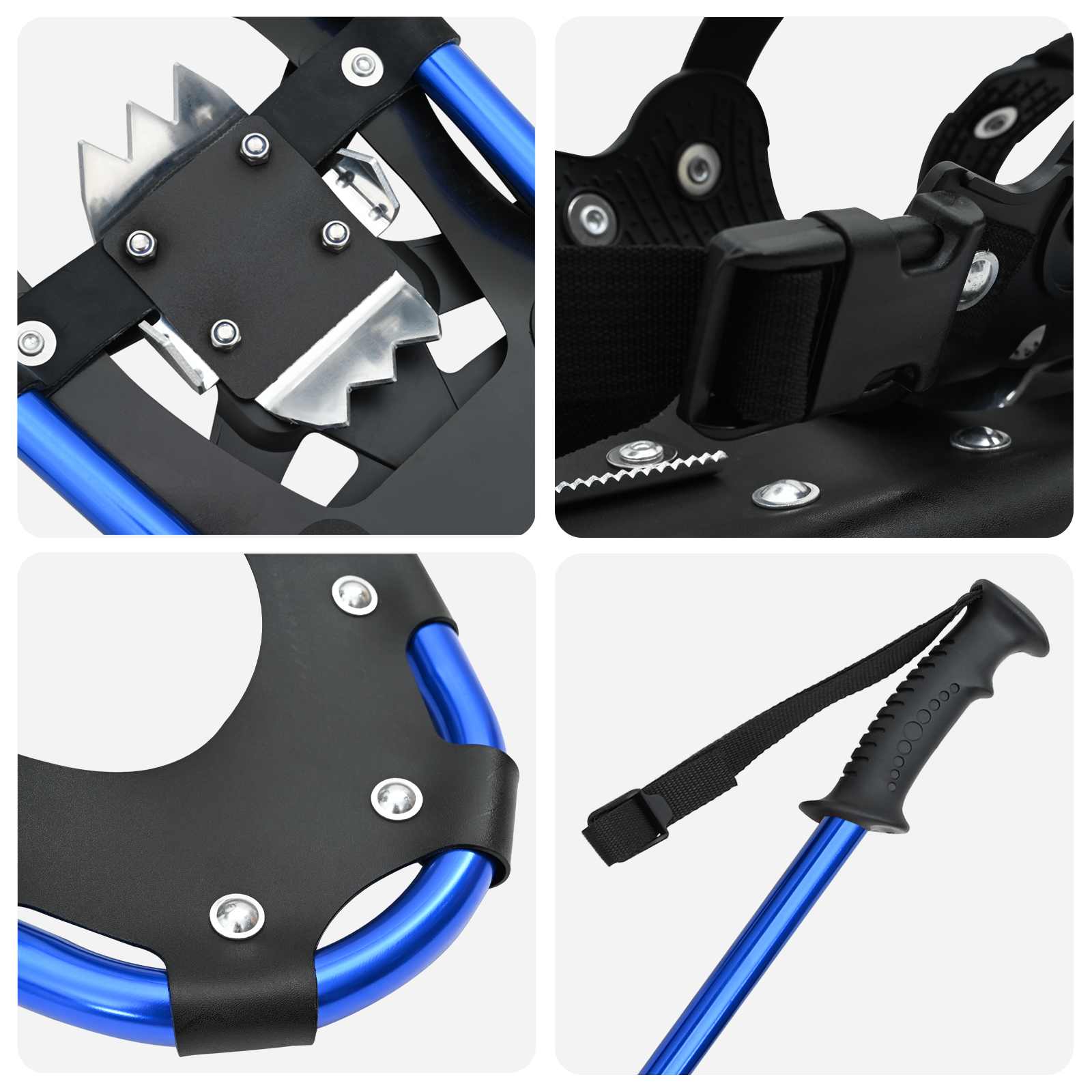 Racchette Da Neve 3 In 1 Con Bastoni Da Trekking Blu 21 Pollici - Image 5