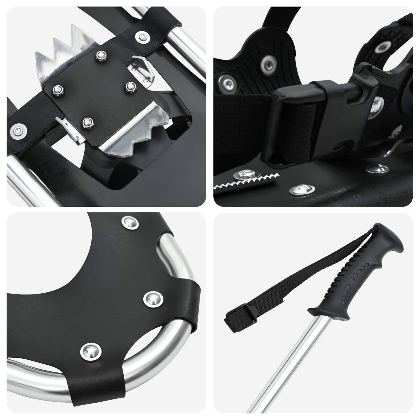 Racchette Da Neve 3 In 1 Con Bastoni Da Trekking Argento - Image 5