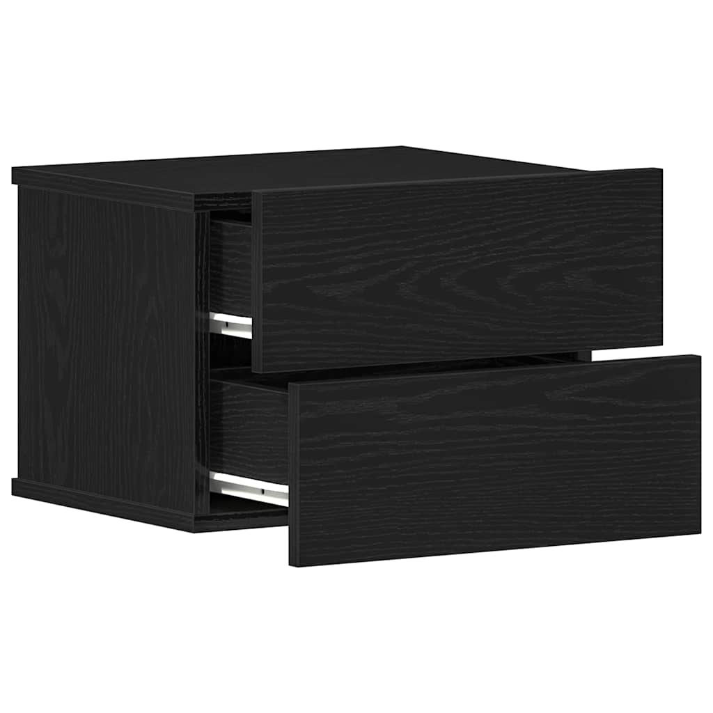 Armadio Da Notte Con Cassetto 2 Pcs Rovere Nero 40 X 30 X 30 cm - Image 6