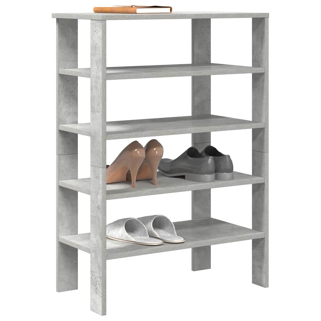Scarpiera Grigio Cemento 61x32x87,5 Cm In Legno Multistrato