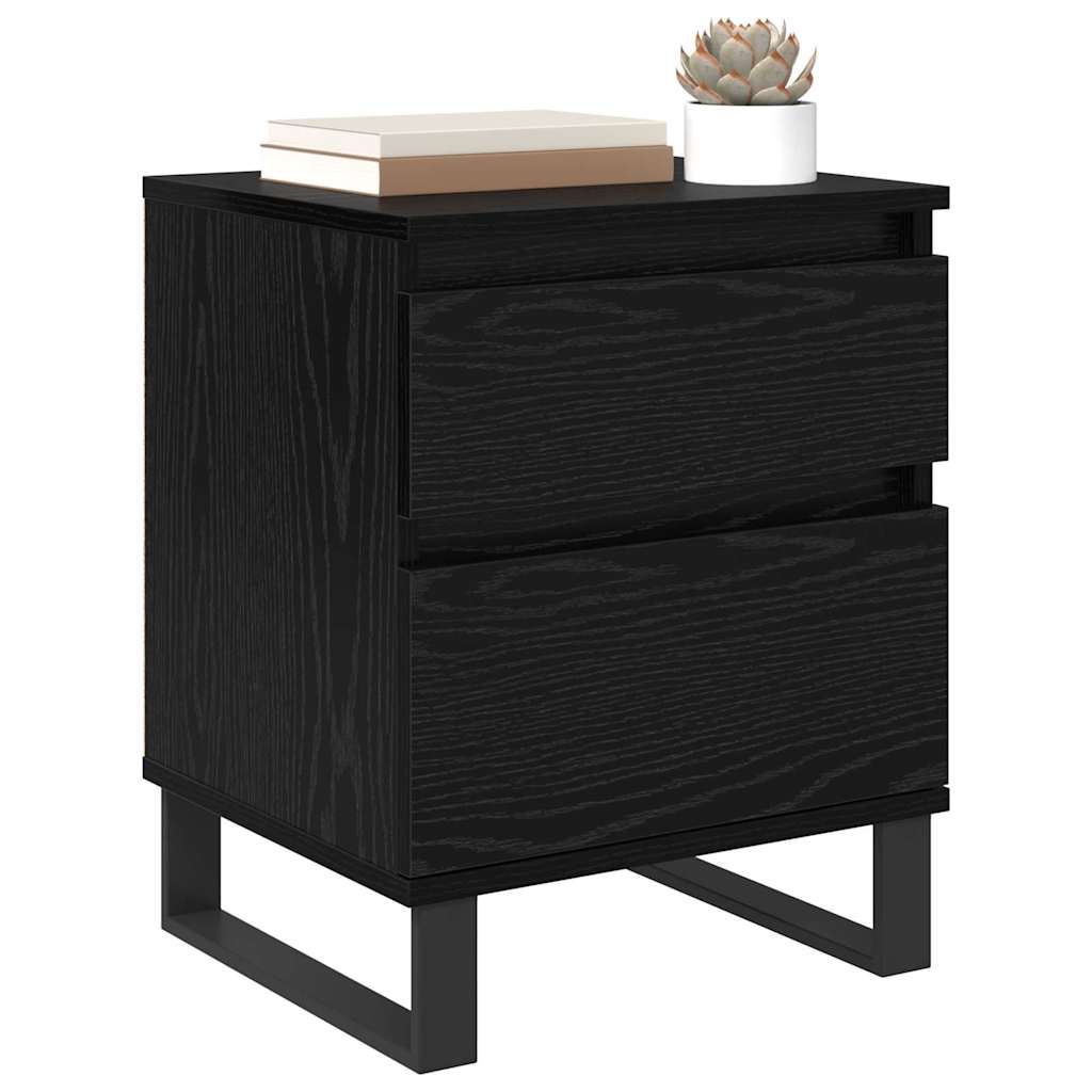 Armadio Da Notte Rovere Nero 40 X 35 X 50 Cm Legno Multistrato - Image 3