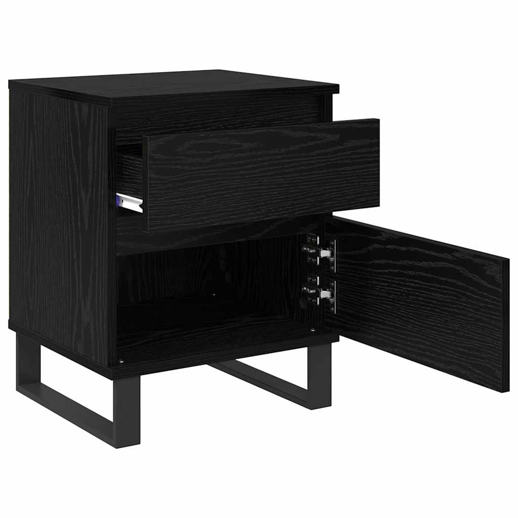 Armadio Da Notte Rovere Nero 40 X 35 X 50 Cm Legno Multistrato - Image 5