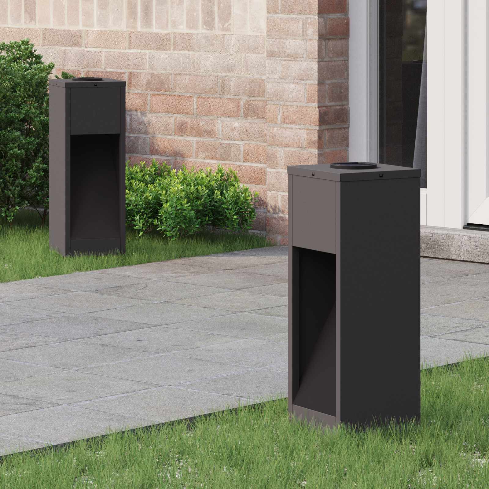 Lucina Led Solare Da Percorso 2 Pcs Nero