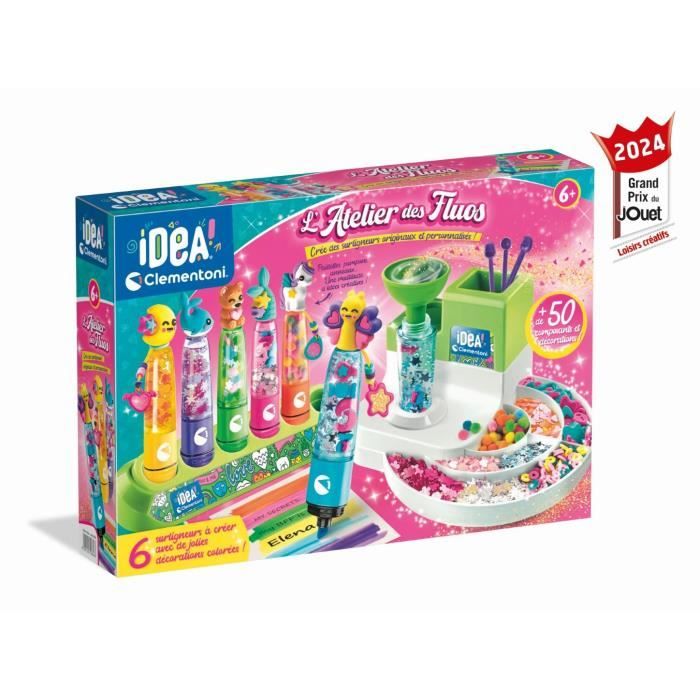 Clementoni - L'atelier Des Fluorescents - Crea 10 Illuminanti Fluorescenti - Made In Italy