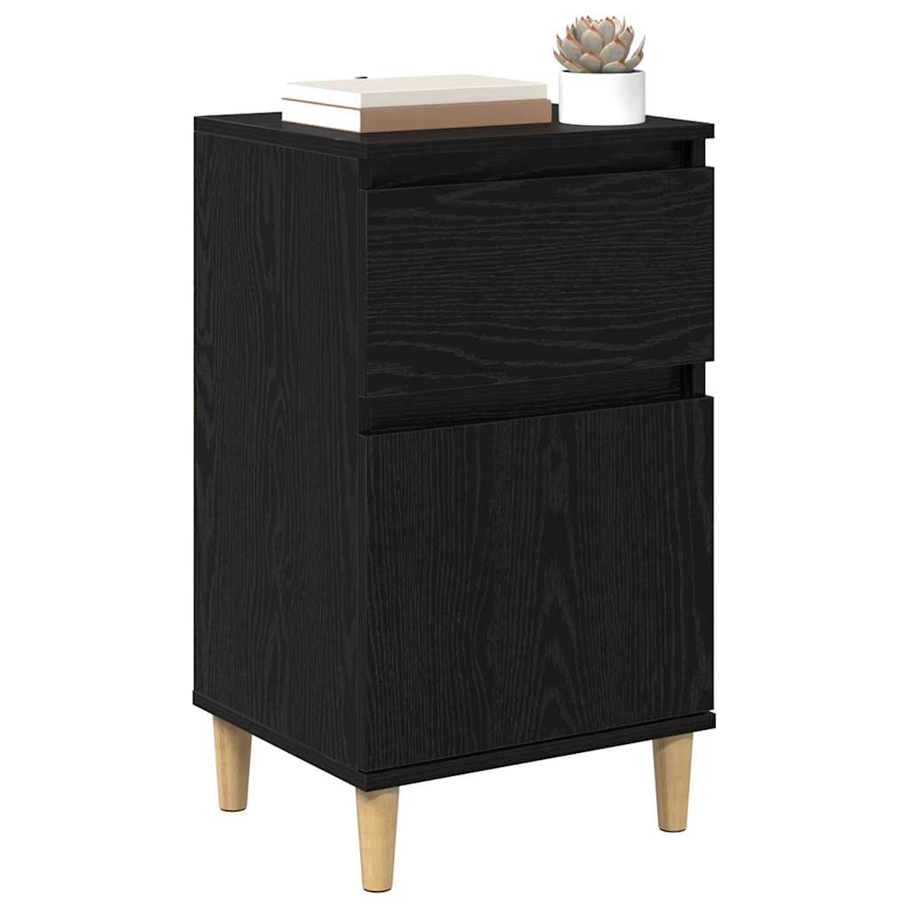Armadio Da Notte Con Cassetto 2 Pcs Rovere Nero 40 X 35 X 70 cm - Image 3