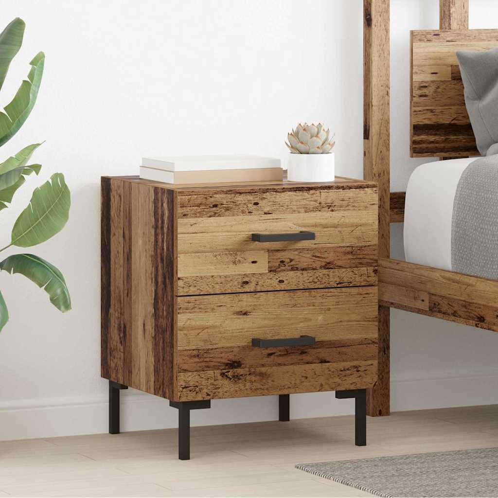 Armadio Da Notte Con Cassetto Legno Vecchio 40 X 35 X 47,5 cm