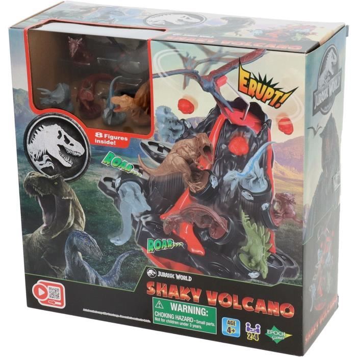 Gioco Da Tavolo - Epoch Games - Jurassic World Shaky Volcano - Vulcano In Eruzione, Dinosauri Da Salvare!