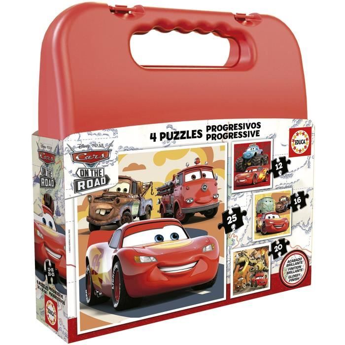 Cars - Malette Di 4 Puzzle Progressivi