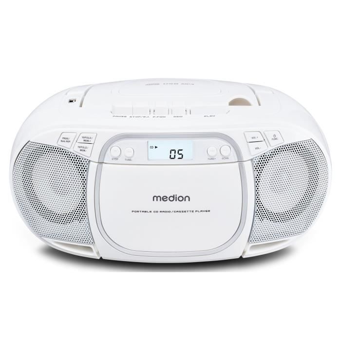 Radio Cd - Medion - Fm - 2x2,2w Rms - Bianco