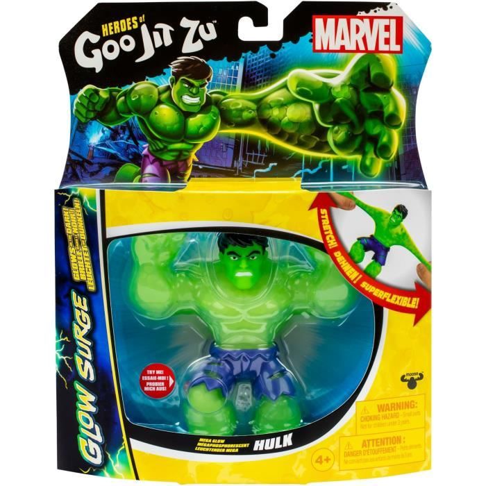 Hulk Glow Surge 11cm - Heroes Of Goo Jit Zu - Marvel - Figura Luminosa Ed Estensibile