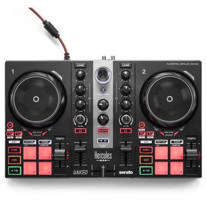 Hercules Dj Control Inpulse 200 Mk2 - Controller Dj Ideale Per Imparare A Mixare - Software E Tutorial Inclusi