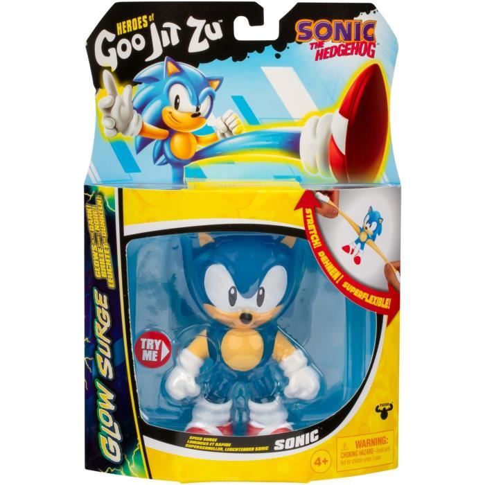 Sonic Glow Surge 13cm - Heroes Of Goo Jit Zu - Sonic - Figura Luminosa Ed Estensibile