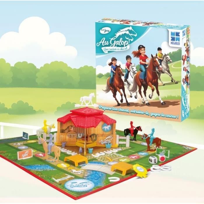 Au Gallop - Gioco Da Tavolo - Megableu - Prepara Il Tuo Cavallo, Addestralo, Vinci La Gara!