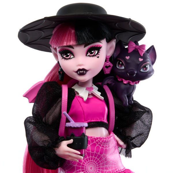Monster High Draculaura Bambola Con Animale Domestico E Accessori Hrp64 - Image 3