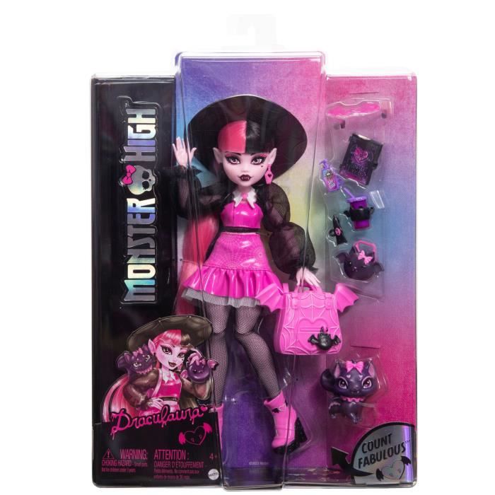 Monster High Draculaura Bambola Con Animale Domestico E Accessori Hrp64 - Image 5