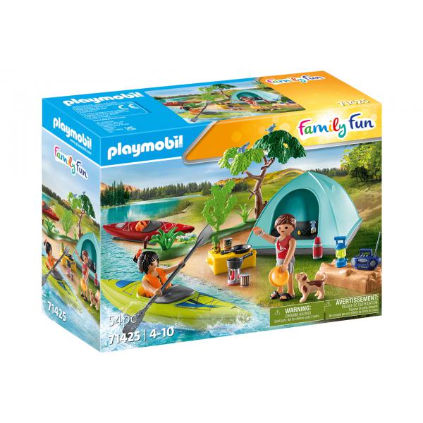 Playmobil 71425 Famiglia E Tenda - Contiene 3 Personaggi, 3 Biciclette E Molti Accessori. - Camping World